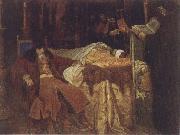 Wjatscheslaw Grigorjewitsch Schwarz Ivan the Terrible Meditating at the Deathbed of his son Ivan Spain oil painting artist